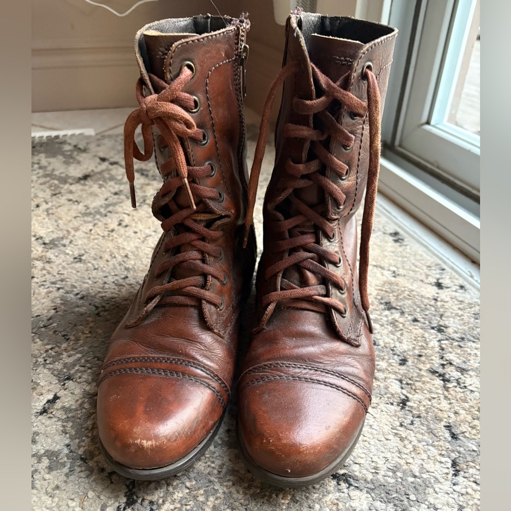 Steve Madden Brown Leather Ankle Boots